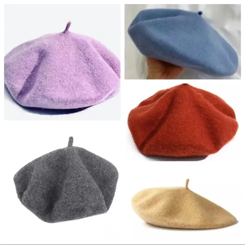 LIGHTWEIGHT WOOL BERET, NWT‎